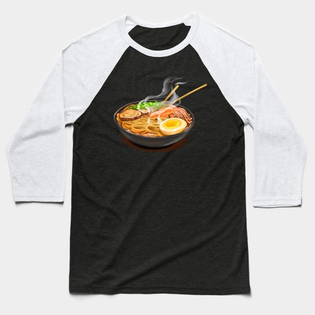 RAMEN Baseball T-Shirt by felixantosart